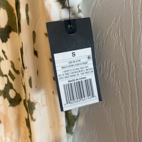 Dress, Green/Wht/Peach, S - Picture 3 of 7